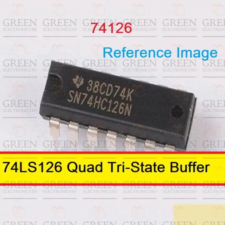 2pcs 74126 SN74HC126N 74HC126 74LS126 Tri State Buffer Dual In Package DIP 14 Pin IC