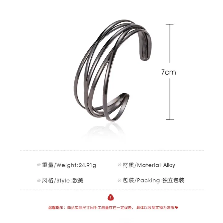 Enacolor%20Simple%20Opening%20Geometric%20Cross%20Bangle%20for%20Women%20Girl%20Accessories%20Fashion%20New%202025%20-%20Image%204
