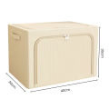 Zippered Clothing Storage Container Foldable Clothes Storage Box with Clear Window Space Saving Quilt Storage Container for Home Organization.