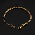 【Daily Necessities For Anyone Store】2/3/4/5mm Stainless Twisted Rope for Men Women,Wrist Christmas Gifts Jewelry,Length Adjustable. 