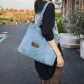 Retro Denim Tote Bag for Women Denim Shoulder Bag Large Capacity Shopping Bag Vintage Denim Handbags Travel Work School Book Bag. 