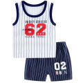 Baby Summer Pure Cotton Sleeveless Suit Baby Thin Vest Set Children Boys Little Boys Western Style Summer Sports. 