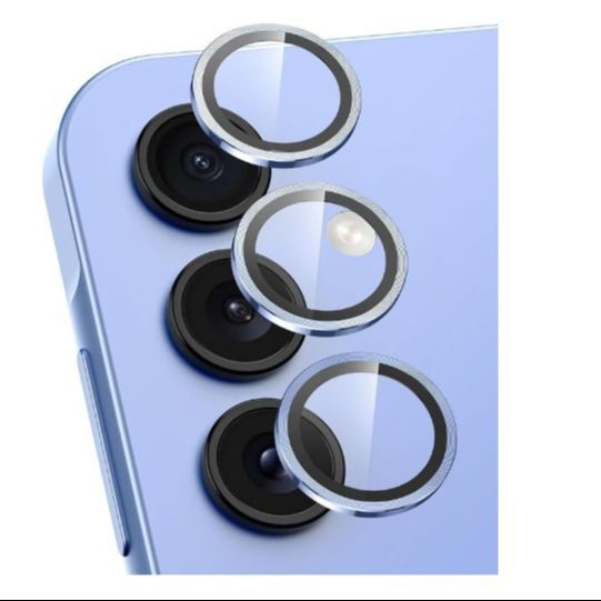Premium Camera Lens Protector Film for Samsung Galaxy A57 5G Metal Ring Protective Glass