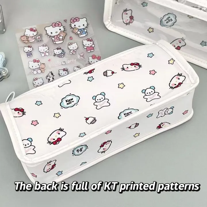 Clear%20Hello%20Kitty%20Pencil%20Case%20Sanrio%20Pochacco%20Pen%20Bag%20Capybara%20Cosmetic%20Bag%20NOVO%20-%20Image%204