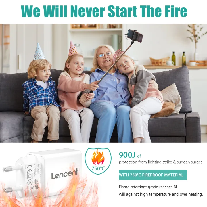 LENCENT%20EU%20Plug%202%20Port%20USB%20Wall%20Charger%2012W/2.4A%20Mobile%20Charger%20with%20Auto-ID%20technology,%20European%20Multiport%20Plug%20-%20Image%205