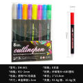 Contour pen double line contour pen metal glitter pen set marker pen account pen highlighter brush wholesale. 