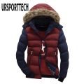 Winter Jacket Men Warm Parkas Thick Warm Cotton Padded Male  Overcoat Slim Zipper Hooded Bomber Jackets Mens Clothing. 