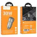 Hoco Z57A Dual Port 30W Fast Car Charger – Power Meets Perfection. 