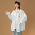 White Shirt Women's Spring and Autumn Chic Student Versatile Chic Inner Wear Blouse Design Sense Niche Korean Style Jacket.