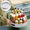 Rotating Storage Tray Turntable Organizer Carbon Steel Rotatable Spice Racks Turntable Kitchen Organizer for Pantry Office Bathroom Vanity Makeup. 