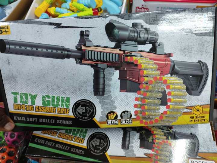 Fun Fire Storm Power Shooting Soft Foam Bullet Toy-M416