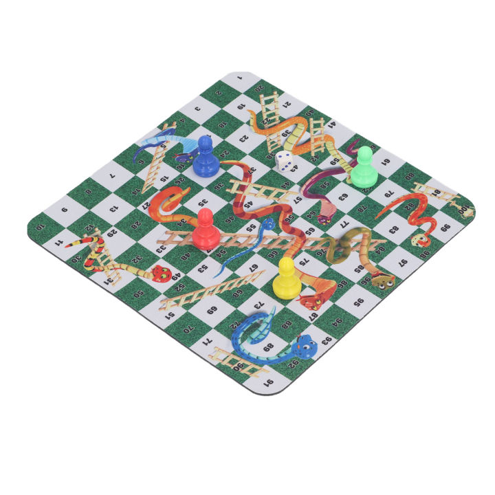 Plastic Chess Set 4 Chess Pieces Foldable Abrasion Proof Lightweight Board Game Set 24cm for Home