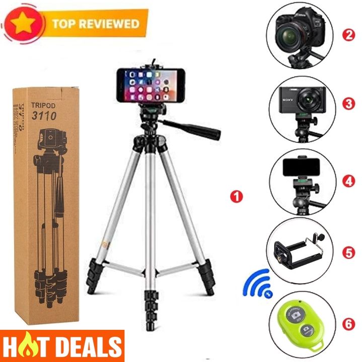 Multi Level Tripod For Camera & Phones - Silver