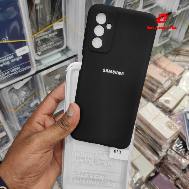 Silicone Case For Samsung Galaxy M13 - Luxury Soft Premium Shockproof Camera Bumper Protective Trendy Stylish Silicon Back Cover Case