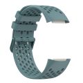 Solid Color Breathable Sports Silicone Watch Band For Fitbit Charge 6.