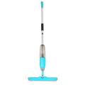 Facilitating your life Water Spray Household Flat Mop Floor Cleaner 360° Spin Head Dust Mop Replaceable Blue.