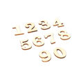 JM01483 Wooden ZAKKA Crafts Environmental Protection DIY Numbers Decoration Self-adhesive Accessories Wooden Numbers for DIY craft（Numbers 0 to 9, 10 Per Pack）. 