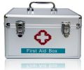 First Aid Box with First Aid Accessories. 
