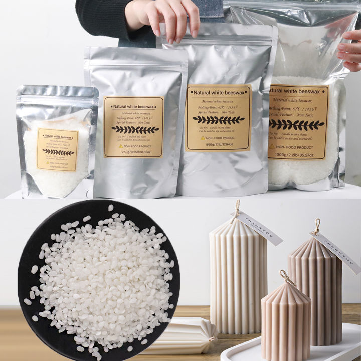 500g/1000g White Beeswax Pure Natural Cosmetic Grade Top Quality DIY Soap Lip Balms Lotions Candles Making Supplies Raw Material