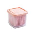In The Refrigerator Transparent Sealed Double Layer Plastic Kitchen Gadget Vegetable Tray Fruit Storage Containers Fridge Storage Box Sealed Ginger Container.