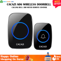 CACAZI A06 Wireless Intelligent Home Doorbell LED Night light 300M Remote Waterproof Bell Calling Bell. 