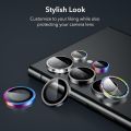 For Samsung Galaxy S24 Ultra 5G 5PCS Camera Lens Protector Rings Aluminium+Tempered Glass Scratch Resistant. 