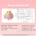 Outemu Silent Switch Peach V3 Switch Mute Lemon Switches Hot swap Quiet Mechanical Keyboard Linear Tactile 5Pin Pre Lubed POM.