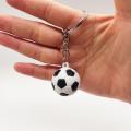 Mini football keychain Cute Keychain Key ring keychain PVC soft rubber 3cm keychain for Sports lovers Key decoration Football fans Gift for kids Keyring for car keys. 