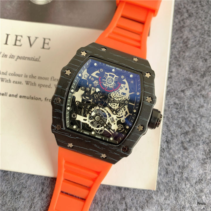 New%20Men's%20Three%20Needle%20Quartz%20Sport%20Silicone%20Ghost%20Wine%20Barrel%20Richard%20Watch%20-%20Image%204