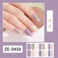 1Set INS Trendy 16 Strips Semi Cured Gel Nail Sticker French Nail Art Gradient Colors Gel Full Nail Wraps Gel Nail Polish Strip. 