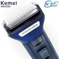 Kemei KM - 6330/6558 Reciprocating 3 in 1 Multi Useable Electric Shaver - Black EU Plug. 