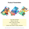 (New)HelloKimi Baby Cloth Book tereocopic Animal Tail Early Education Puzzle Book Early Learning Cloth Book Durable Wahable Tail Rutling Crinkle ound for Infant and Young Children.