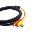 1080P HDMI-Compatible Male S-Video To 3 RCA AV Audio Cable W/SCART To 3 RCA Phono Adapter.