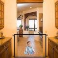 Magic Gate Portable Folding Mesh Baby Safety Fencing Gate Protection Indoor and Outdoor Safe Guard for Kids and Pets. 