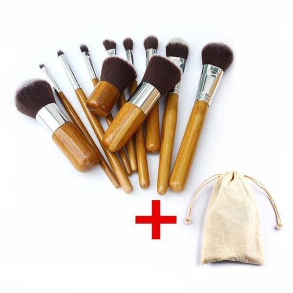 Bamboo Brush Set Of 11 Pcs - Brush Set