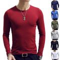 Jodimitty 1PC Fashion Classic Long Sleeve T-Shirt For Men Fitness T Shirts Slim Fit Shirts Designer Solid Tees Tops. 