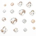24P Toenails With Glue French Line Glitter False Toe Nails Art Detachable Press On Toenails Acrylic Butterfly ToeNails Tips.