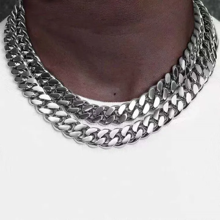 316%20Stainless%20Steel%20Chain%203mm%20To%209mm%20Steel%20Cuban%20Men's%20Chain%20Stainless%20Steel%20Man%20Necklace%20Waterproof%20Jewelry%20Wholesale%20-%20Image%204