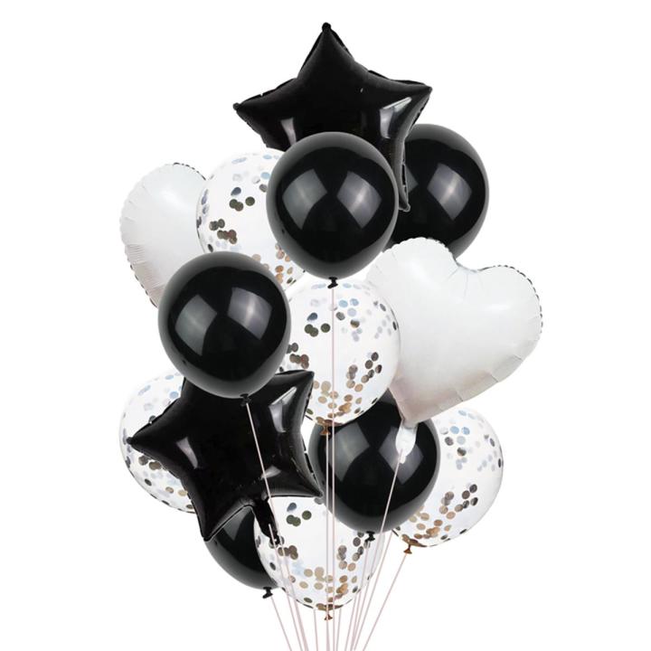14pcs Multi Confetti Metallic Foil Globos Happy Birthday Party Balloon