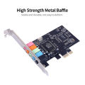 PCI-E Sound Card CMI8738 5.1 Channel PCI-E Desktop Computer Sound Card Support 6-Channel Stereo Surround Output Audio Sound Card. 