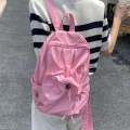 2024 New College Student Girls High Capacity Drawstring Folded Nylon Backpack for Women.