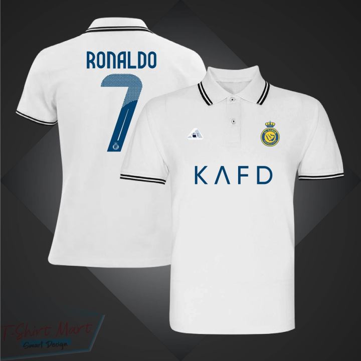 Ronaldo 7 Short Sleeve Collar Polo Football Jersey For Men - Half Sleeve Collar Polo Ronaldo 7 t shirt - Al-Nassr Jersey