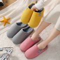 Winter Men's Shoes Household Cotton Slippers Men Indoor Warm Plush Footwear Non-Slip Platform Slippers Couple Women Home Shoes. 
