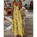 Long Dress Casual Dress New Strap Dress Tie Dyed Print Large Swing.
