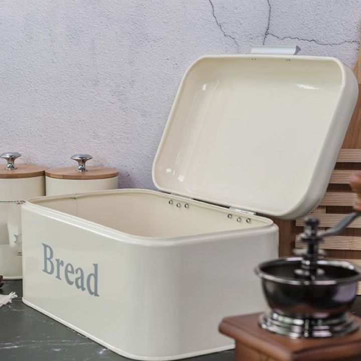 Vintage%20Bread%20Box%20Cupboard%20Iron%20Snack%20Box%20Desktop%20Finishing%20Dust-Proof%20Storage%20Box%20Storage%20Bin%20Keeper%20Food%20Kitchen%20Shelf%20Decor%20White%20-%20Image%202