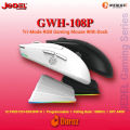 JEDEL GWH-108P Tri-Mode RGB Gaming Mouse With Charging Dock. 