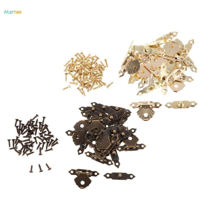 24pcs%20Wooden%20Triangle%20Flower%20Metal%20Hasp%20Clasp%20Latch%20Jewelry%20Box%20-%20Image%203