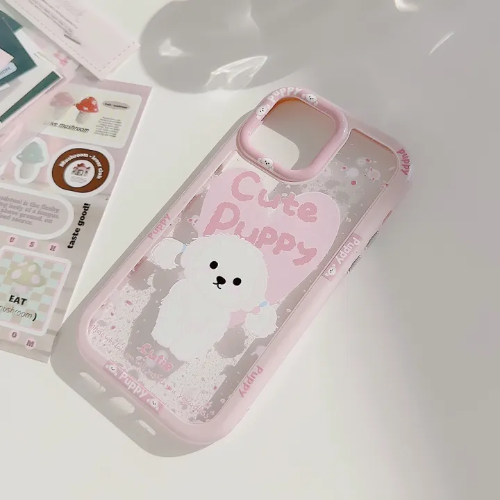 Sroof%20Case%20For%20iPhone%2011%2012%2013%2014%2015%2016%20Pro%20Max%20Korean%20Girls%20Pink%20Cute%20Puppy%20Shockproof%20Silicone%20Soft%20Phone%20Case%20Back%20Cover%20-%20Image%206