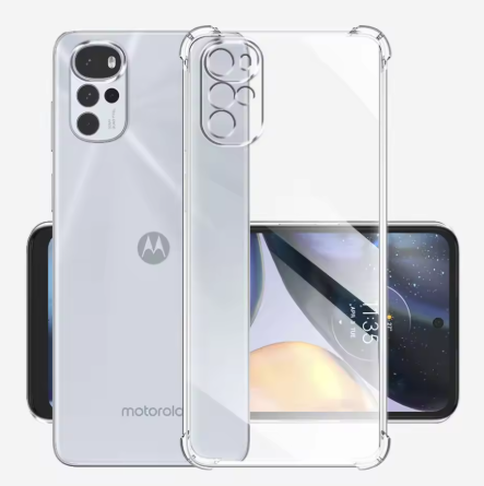 Motorola%20Moto%20G22/G22s%20Soft%20TPU%20Back%20Cover%20Shockproof%20Silicone%20Bumper%20-%20Transparent%20-%20Image%202