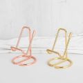 Rose Gold Cute Business Card Holder Metal Cell Phone Stand Metal Wire Cellphone Tablet Desk Mobile Phone Accessories.